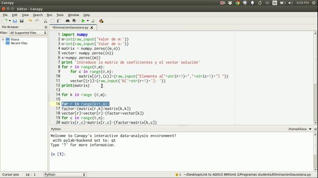 Métodos Numéricos: Eliminación Gaussiana (Principiante)/Gaussian Elimination (Beginner) смотреть онлайн
