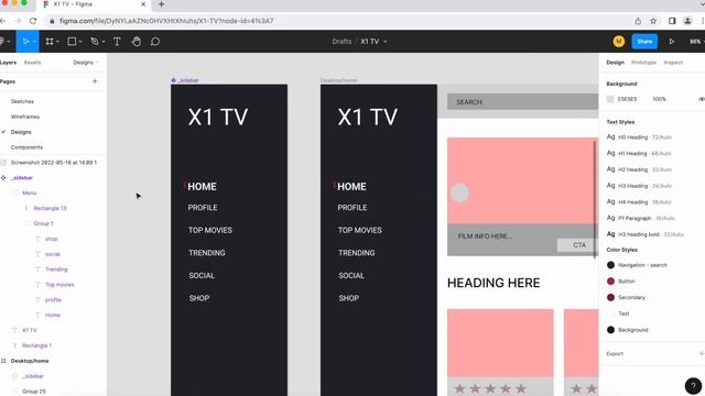 Designing desktop part 1 (sidebar) - Figma Essentials Course UX/UI Design смотреть онлайн