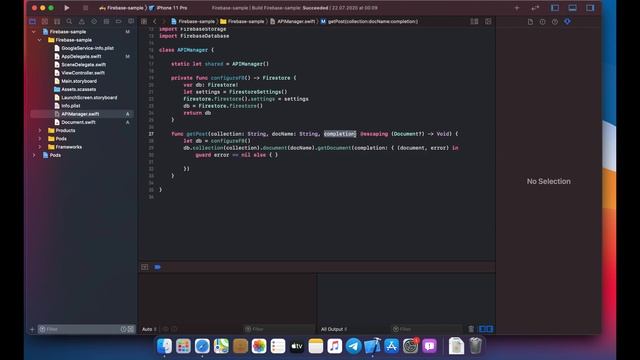 Настройка Firebase для iOS-проекта на Swift смотреть онлайн