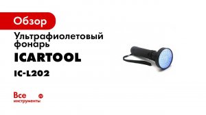 ФОНАРЬ УЛЬТРАФИОЛЕТОВЫЙ 100 СВЕТОДИОДОВ ICARTOOL IC L202