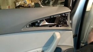 Как снять обшивку карту задних дверей AUDI A6 C7 demontaz boczka drzwi tyl/back door panel removal!