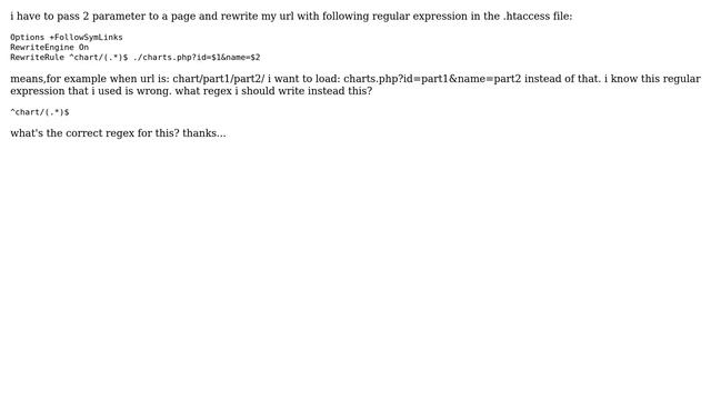making regular expression for rewrite url with 2 parameter in the .htaccess file смотреть онлайн