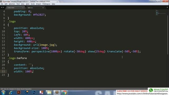 3D Logo Design - Pure CSS tutorials - Quick Code смотреть онлайн