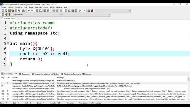C++ : Le type byte смотреть онлайн
