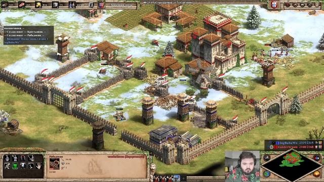 Wanderbraun играет 1vs1 в Age Of Empires 2 впервые за полтора года: Мощная оборона базы