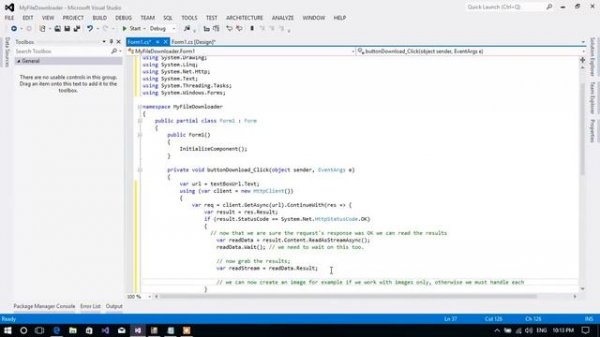 How to download a file using url with http client c# (part 2)