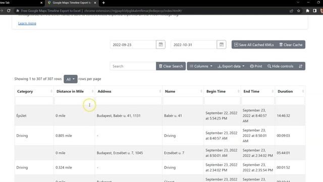 Free Google Maps Timeline Export to Excel смотреть онлайн