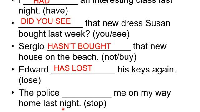SIMPLE PAST or PRESENT PERFECT TENSE - Let's practice !!!! смотреть онлайн
