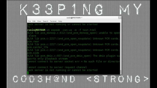 Using Espeak in Python scripts with the Subprocess module - KMCHS-E2 смотреть онлайн