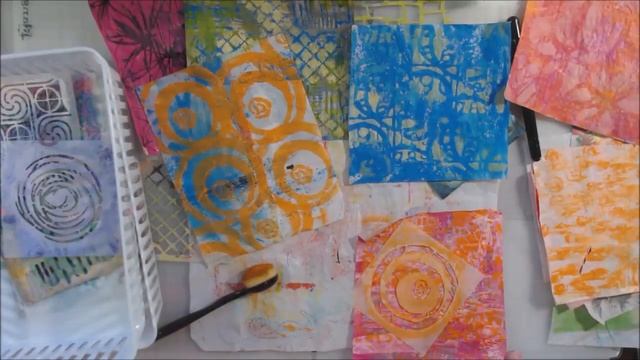 Making Painty Papers - Upcycling Under Papers