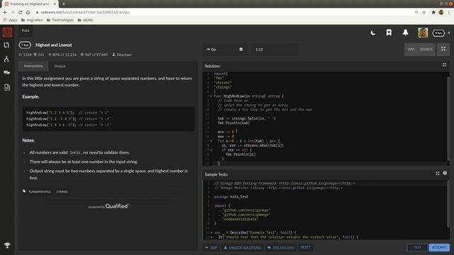Learn Golang : codewars Examples смотреть онлайн