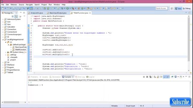 Java Biginteger #2 Basic math function in java bigInteger смотреть онлайн