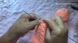 Шапочка-чепчик для новорожденного. Вязание спицами