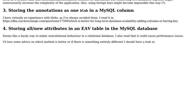Databases: Designing table for document annotation with future columns смотреть онлайн