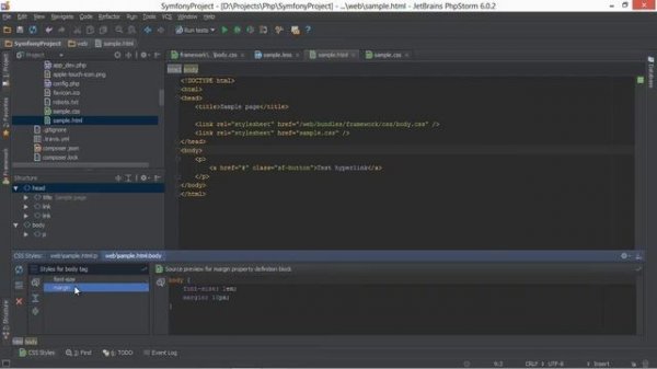CSS Editor in PhpStorm - PhpStorm Video Tutorial