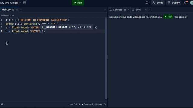 Making Exponent Calculator for any two number in python. Easy and fast from scratch under 5 minutes смотреть онлайн