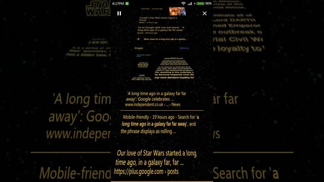 A Long Time Ago in a Galaxy Far Far Away - Google Search Eastar Egg for Star Wars смотреть онлайн