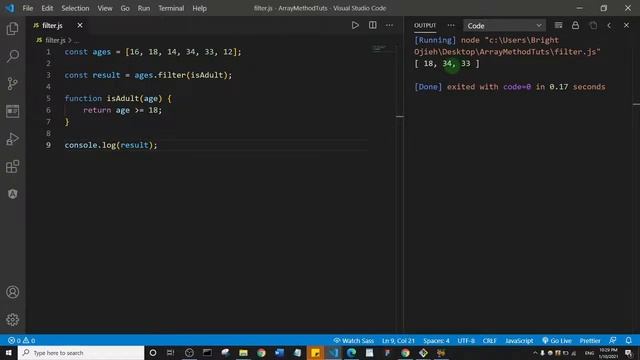 Filter Array Method | JavaScript Tutorial смотреть онлайн