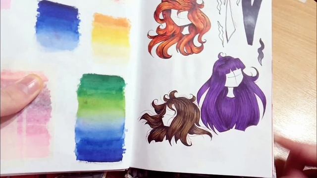 ОБЗОР РИСУНКОВ В СКЕТЧБУКЕ ☃️ смотреть онлайн