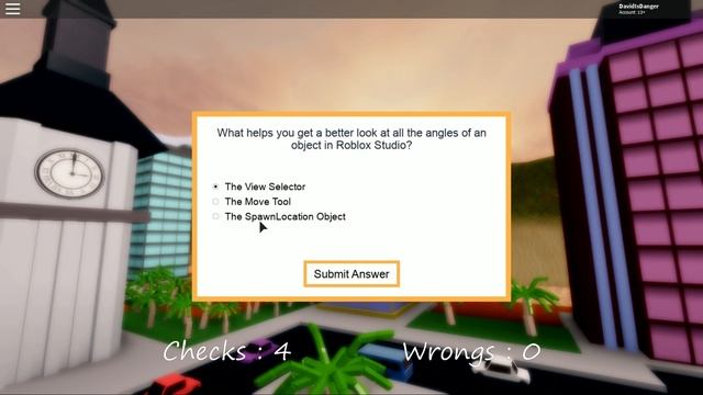 Answering questions on Creator Challenge Quiz in ROBLOX смотреть онлайн