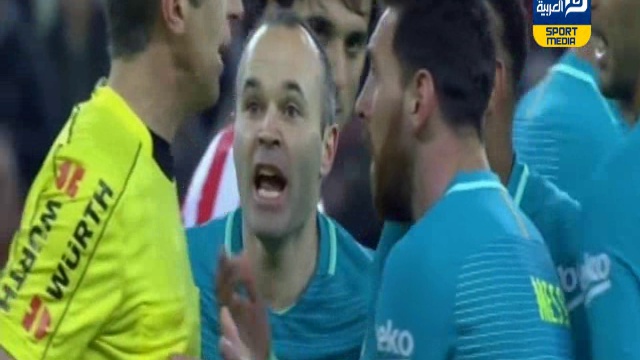 أعتراض لاعبو برشلونة على حكم مباراة أتلتيكو بيلباو لعددم احتساب ركلة جزاء | تعليق علي محمد علي смотреть онлайн