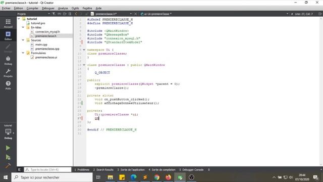Affichage des données utilisateurs en C++ avec Qt creator dans un tableView смотреть онлайн
