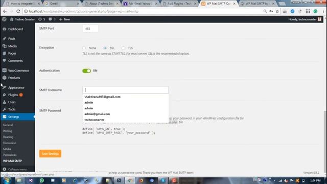 INTEGRATE Mail SMTP IN WOOCOMMERCE |GMAIL |Web SMTP |WP MAIL SMTP Plugin смотреть онлайн