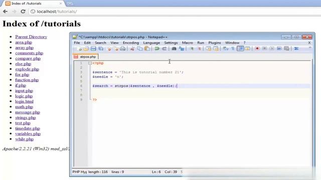PHP Tutorial 21 - Find If String Contains a String смотреть онлайн