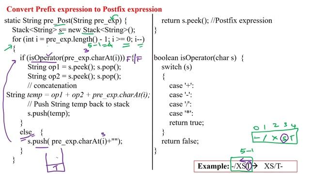 35b Convert Prefix into Postfix Expression using Java - Example смотреть онлайн