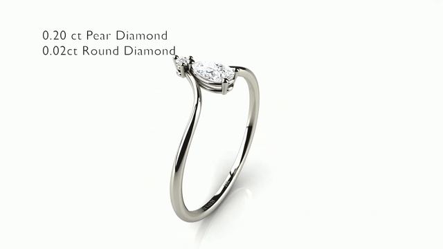 Minimal Pear 0.22ct Diamond Wedding Ring смотреть онлайн