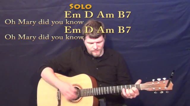 Mary Did You Know (Christmas) Strum Guitar Cover Lesson in Em with Chords/Lyrics смотреть онлайн