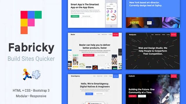 Fabricky - Landing Page Bootstrap Templates | Themeforest Website Templates and Themes смотреть онлайн