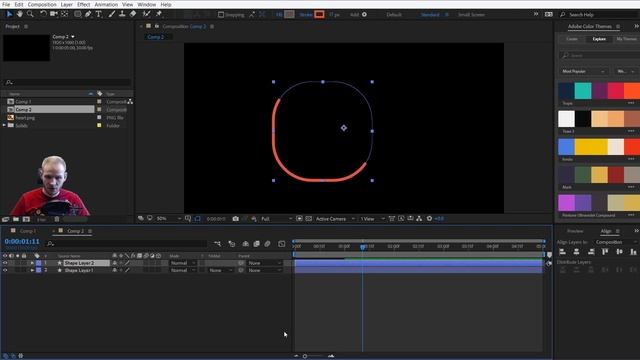 After Effects Rectangle Animation - Simple Line Animation With Trim Paths ✔