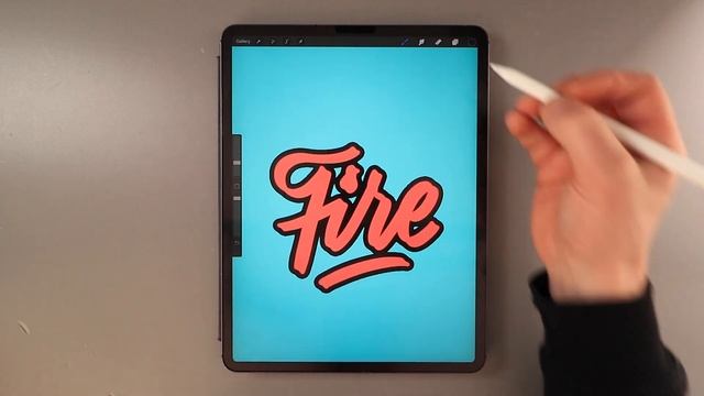 How to OUTLINE LETTERING in Procreate смотреть онлайн