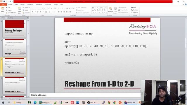 Numpy Series | Numpy Reshape| Tutorial 07 смотреть онлайн