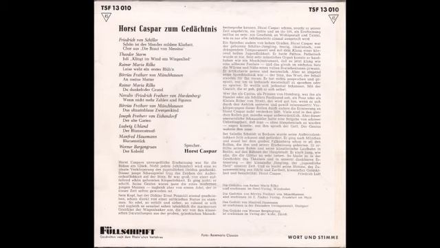 Horst Caspar zum Gedächtnis смотреть онлайн