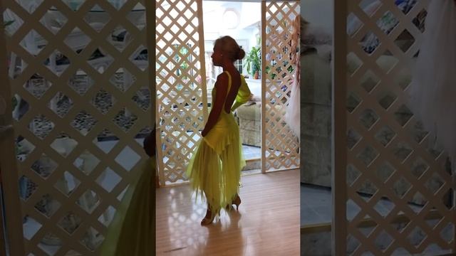 Neon Yellow Latin Theatrical Dance Dress смотреть онлайн