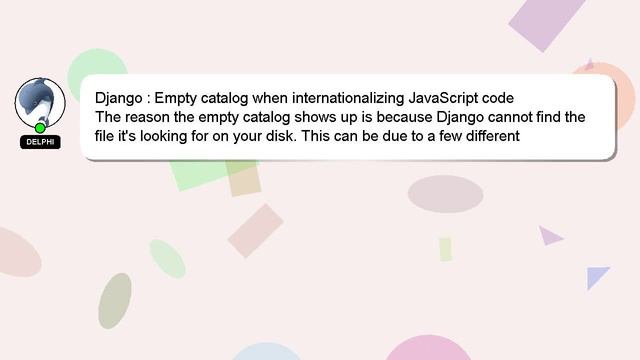 Django : Empty catalog when internationalizing JavaScript code смотреть онлайн