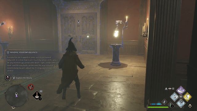 Hogwarts Legacy Explore Library Get First Lantern Get To Upside Down Room