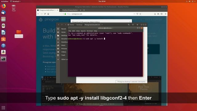 Pinegrow setup on Ubuntu 18 04 LTS смотреть онлайн