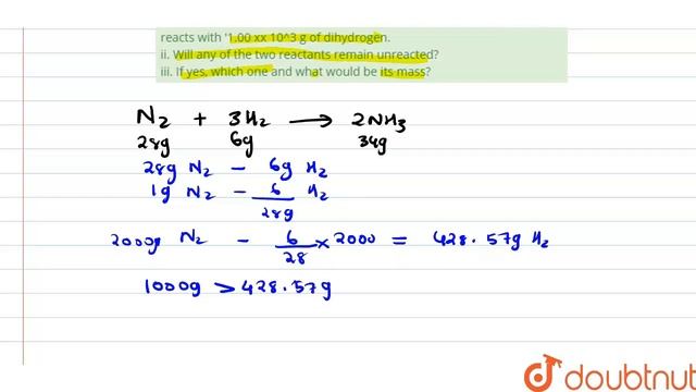 Dinitrogen and dihydrogen react with each other to produce ammonia | Class 11 Chemistry | Doubtnut смотреть онлайн