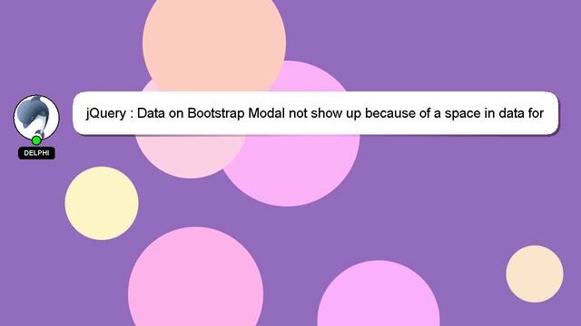 jQuery : Data on Bootstrap Modal not show up because of a space in data for a textarea using onClic смотреть онлайн