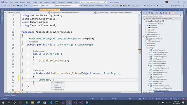 Launcher (Xamarin.Essentials API of the Week) смотреть онлайн