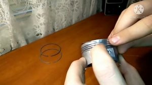 Двигатель 157 qmj часть 4 .Новые кольца ,и установка их на поршень