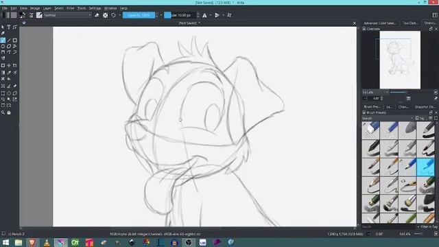 Cute Puppy - Krita - Daily Digital Sketch смотреть онлайн