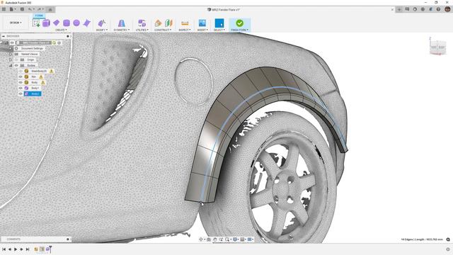 Design A Fender Flare In Fusion 360 - Rocket Bunny Inspired Fender Flare #Fusion360 #CarDesign