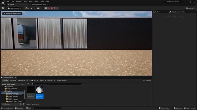 46. Unreal Engine 5.1 Для архитектурной визуализации - Линк занавесок смотреть онлайн