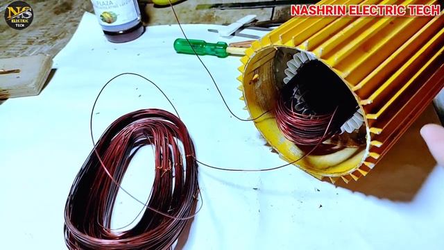1Hp Power Company Motor Full Rewinding And Winding Data | Power Motor winding | 1Hp Motor Rewinding смотреть онлайн