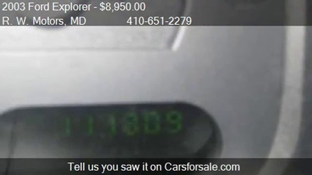 2003 Ford Explorer 4.0L XLS SPORT - for sale in Westover, MD смотреть онлайн
