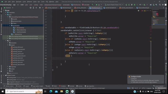 How to Pass Data from One Activity To Another Activity using Serializable Android Studio Kotlin смотреть онлайн